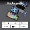 imageEPOMAKER Ajazz AK820 V2 Wireless Gaming Keyboard Glass Screen Knob Hot Swappable 24GHzUSBBT50 Gasket Creamy 75 Mechanical Keyboard for PCMacOfficeGaming Grey Yellow Coconut CreamGrey Yellow  Coconut Cream