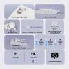 imageEPOMAKER Ajazz AK820 V2 Wireless Gaming Keyboard Glass Screen Knob Hot Swappable 24GHzUSBBT50 Gasket Creamy 75 Mechanical Keyboard for PCMacOfficeGaming Grey Yellow Coconut CreamWhite Purple  Coconut Cream
