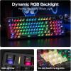 imageEPOMAKER Aula F99 MAX Wireless Mechanical Keyboard Smart Screen amp Knob 8000mAh 24GhzBT Creamy Keyboard PreLubed Switch HotSwappable RGB Backlit Custom Software BlackBlack