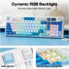 imageEPOMAKER Aula F99 MAX Wireless Mechanical Keyboard Smart Screen amp Knob 8000mAh 24GhzBT Creamy Keyboard PreLubed Switch HotSwappable RGB Backlit Custom Software BlackBlue