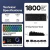 imageEPOMAKER Aula F99 MAX Wireless Mechanical Keyboard Smart Screen amp Knob 8000mAh 24GhzBT Creamy Keyboard PreLubed Switch HotSwappable RGB Backlit Custom Software BlackBlack