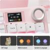imageEPOMAKER Aula F99 MAX Wireless Mechanical Keyboard Smart Screen amp Knob 8000mAh 24GhzBT Creamy Keyboard PreLubed Switch HotSwappable RGB Backlit Custom Software BlackPink