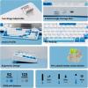 imageEPOMAKER Aula F99 MAX Wireless Mechanical Keyboard Smart Screen amp Knob 8000mAh 24GhzBT Creamy Keyboard PreLubed Switch HotSwappable RGB Backlit Custom Software BlackBlue