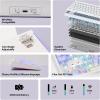 imageEPOMAKER G84 PRO Wireless Gaming Keyboard with ScreenampKnob 75 Creamy Mechanical Keyboard 8000mAh Hot Swappable Silicone Keycaps BT5024GUSBC Mode NKRO RGB Purple Creamy Jade SwitchPurple