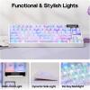 imageEPOMAKER G84 PRO Wireless Gaming Keyboard with ScreenampKnob 75 Creamy Mechanical Keyboard 8000mAh Hot Swappable Silicone Keycaps BT5024GUSBC Mode NKRO RGB Purple Creamy Jade SwitchPurple