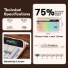 imageEPOMAKER Glyph Wireless Typewriter Retro Mechanical Keyboard Screen amp Knob amp Lever Wrist Rest Round PBT Keycap Hot Swap RGB Custom Software TopMount 75 Creamy Keyboard for PCMAC