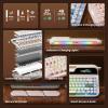 imageEPOMAKER Glyph Wireless Typewriter Retro Mechanical Keyboard Screen amp Knob amp Lever Wrist Rest Round PBT Keycap Hot Swap RGB Custom Software TopMount 75 Creamy Keyboard for PCMAC