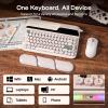 imageEPOMAKER Glyph Wireless Typewriter Retro Mechanical Keyboard Screen amp Knob amp Lever Wrist Rest Round PBT Keycap Hot Swap RGB Custom Software TopMount 75 Creamy Keyboard for PCMAC