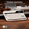 imageEPOMAKER Glyph Wireless Typewriter Retro Mechanical Keyboard Screen amp Knob amp Lever Wrist Rest Round PBT Keycap Hot Swap RGB Custom Software TopMount 75 Creamy Keyboard for PCMAC