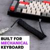 imageEPOMAKER P87 TKL Aluminum Wireless Gaming KeyboardMix 18m Coiled Keyboard Cable USB C to USB A TPU Cable for Mechanical Gaming Keyboard