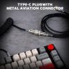 imageEPOMAKER P87 TKL Aluminum Wireless Gaming KeyboardMix 18m Coiled Keyboard Cable USB C to USB A TPU Cable for Mechanical Gaming Keyboard
