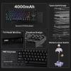 imageEPOMAKER P87 TKL Aluminum Wireless Gaming KeyboardPuff Aviator Coiled USB Cable Type C Detachable Mechanical Gaming Keyboard Cable for WinMacGamers