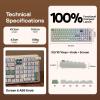 imageEPOMAKER RT100 PRO Wireless Gaming Keyboard with 154 ScreenampKnob RGB 24GhzBTUSBC Hot Swap 5000mAh PBT Keycap Custom Driver Retro Mechanical Keyboard for WinMac White Sea Salt SilentWhite