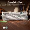 imageEPOMAKER RT100 PRO Wireless Gaming Keyboard with 154 ScreenampKnobCrystal Tactile Silent Mechanical Keyboard Switches Set