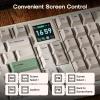 imageEPOMAKER RT100 PRO Wireless Gaming Keyboard with 154 ScreenampKnobSea Salt V3 Silent Mechanical Keyboard Switches Set