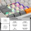 imageEPOMAKER RT85 Wireless Mechanical Keyboard with Joystick amp DIY Screen 8000mAh BTUSB24Ghz Gasket 5Layer Paddings HotSwap PBT Keycap 75 Gaming Keyboard Retro White Crystal SwitchRetro White
