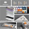 imageEPOMAKER RT85 Wireless Mechanical Keyboard with Joystick amp DIY Screen 8000mAh BTUSB24Ghz Gasket 5Layer Paddings HotSwap PBT Keycap 75 Gaming Keyboard Retro White Crystal SwitchRetro White