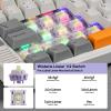 imageEPOMAKER RT85 Wireless Mechanical Keyboard with Joystick amp DIY Screen 8000mAh BTUSB24Ghz Gasket 5Layer Paddings HotSwap PBT Keycap 75 Gaming Keyboard Retro White Crystal SwitchRetro White