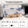 imageEPOMAKER TH108 PRO Full Size Mechanical Keyboard with Screen amp KnobPuff Aviator Coiled USB Cable