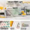 imageEPOMAKER TH80 V2 75 Wireless Mechanical Keyboard with Metal Knob 8000mAh 24GhzBTUSBC RGB Hot Swap Custom Driver PBT Keycap Wireless Gaming Keyboard for PCMac Black Creamy JadeWhite