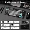 imageEPOMAKER TH80 V2 75 Wireless Mechanical Keyboard with Metal Knob 8000mAh 24GhzBTUSBC RGB Hot Swap Custom Driver PBT Keycap Wireless Gaming Keyboard for PCMac Black Creamy JadeBlack