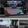 imageEPOMAKER TH80 V2 75 Wireless Mechanical Keyboard with Metal Knob 8000mAh 24GhzBTUSBC RGB Hot Swap Custom Driver PBT Keycap Wireless Gaming Keyboard for PCMac Black Creamy JadeBlack