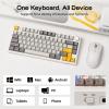 imageEPOMAKER TH80 V2 75 Wireless Mechanical Keyboard with Metal Knob 8000mAh 24GhzBTUSBC RGB Hot Swap Custom Driver PBT Keycap Wireless Gaming Keyboard for PCMac Black Creamy JadeWhite