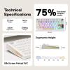imageEPOMAKER TH80 V2 PRO Wireless Gaming Keyboard with ScreenampKnob 10000mAh 24GhzBTUSBC RGB Hot Swap Custom Driver NKRO PBT Keycap Mechanical Keyboard for PCMac White Creamy JadeWhite