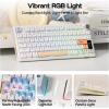 imageEPOMAKER TH80 V2 PRO Wireless Gaming Keyboard with ScreenampKnob 10000mAh 24GhzBTUSBC RGB Hot Swap Custom Driver NKRO PBT Keycap Mechanical Keyboard for PCMac White Creamy JadeWhite