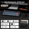 imageEPOMAKER TH80 V2 PRO Wireless Gaming Keyboard with ScreenampKnob 10000mAh 24GhzBTUSBC RGB Hot Swap Custom Driver NKRO PBT Keycap Mechanical Keyboard for PCMac White Creamy JadeBlack