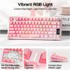 imageEPOMAKER TH80 V2 PRO Wireless Gaming Keyboard with ScreenampKnob 10000mAh 24GhzBTUSBC RGB Hot Swap Custom Driver NKRO PBT Keycap Mechanical Keyboard for PCMac White Creamy JadePink