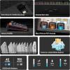 imageEPOMAKER TH80 V2 PRO Wireless Gaming Keyboard with ScreenampKnob 10000mAh 24GhzBTUSBC RGB Hot Swap Custom Driver NKRO PBT Keycap Mechanical Keyboard for PCMac White Creamy JadeBlack