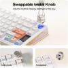 imageEPOMAKER TH80 V2 PRO Wireless Gaming Keyboard with ScreenampKnob 10000mAh 24GhzBTUSBC RGB Hot Swap Custom Driver NKRO PBT Keycap Mechanical Keyboard for PCMac White Creamy JadeWhite
