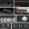 imageEPOMAKER TH80 V2 PRO Wireless Gaming Keyboard with ScreenampKnob 10000mAh 24GhzBTUSBC RGB Hot Swap Custom Driver NKRO PBT Keycap Mechanical Keyboard for PCMac White Creamy JadeBlack
