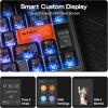 imageEPOMAKER TH80 V2 PRO Wireless Gaming Keyboard with ScreenampKnob 10000mAh 24GhzBTUSBC RGB Hot Swap Custom Driver NKRO PBT Keycap Mechanical Keyboard for PCMac White Creamy JadeBlack