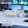 imageEPOMAKER TH99 TriMode Wireless Mechanical Keyboard with 8000mAh BatteryCream Marble 47gf Gaming Keyboard Switches