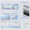 imageEPOMAKER TH99 TriMode Wireless Mechanical Keyboard with 8000mAh BatteryCream Marble 47gf Gaming Keyboard Switches