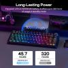 imageEPOMAKER x Aula F75 Ultra Wireless Gaming Keyboard with Knob 10000mAh Hot Swap RGB PBT Keycap Creamy Sound VIA 75 Mechanical Keyboard for WinMac Blue Pink MintBlack