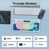 imageEPOMAKER x Aula F75 Ultra Wireless Gaming Keyboard with Knob 10000mAh Hot Swap RGB PBT Keycap Creamy Sound VIA 75 Mechanical Keyboard for WinMac Blue Pink MintBlue