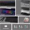 imageEPOMAKER x Aula F75 Ultra Wireless Gaming Keyboard with Knob 10000mAh Hot Swap RGB PBT Keycap Creamy Sound VIA 75 Mechanical Keyboard for WinMac Blue Pink MintBlack