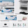 imageEPOMAKER x Aula F75 Ultra Wireless Gaming Keyboard with Knob 10000mAh Hot Swap RGB PBT Keycap Creamy Sound VIA 75 Mechanical Keyboard for WinMac Blue Pink MintBlue