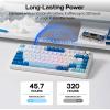 imageEPOMAKER x Aula F75 Ultra Wireless Gaming Keyboard with Knob 10000mAh Hot Swap RGB PBT Keycap Creamy Sound VIA 75 Mechanical Keyboard for WinMac Blue Pink MintBlue