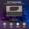 imageEPOMAKER x Aula F75 Ultra Wireless Gaming Keyboard with Knob 10000mAh Hot Swap RGB PBT Keycap Creamy Sound VIA 75 Mechanical Keyboard for WinMac Blue Pink MintBlack