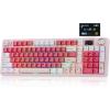 imageEPOMAKER Aula F99 MAX Wireless Mechanical Keyboard Smart Screen amp Knob 8000mAh 24GhzBT Creamy Keyboard PreLubed Switch HotSwappable RGB Backlit Custom Software BlackPink