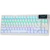 imageEPOMAKER G84 PRO Wireless Gaming Keyboard with ScreenampKnob 75 Creamy Mechanical Keyboard 8000mAh Hot Swappable Silicone Keycaps BT5024GUSBC Mode NKRO RGB Purple Creamy Jade SwitchWhite