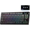 imageEPOMAKER G84 PRO Wireless Gaming Keyboard with ScreenampKnob 75 Creamy Mechanical Keyboard 8000mAh Hot Swappable Silicone Keycaps BT5024GUSBC Mode NKRO RGB Purple Creamy Jade SwitchBlack