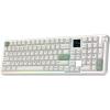 imageEPOMAKER RT100 PRO Wireless Gaming Keyboard with 154 ScreenampKnob RGB 24GhzBTUSBC Hot Swap 5000mAh PBT Keycap Custom Driver Retro Mechanical Keyboard for WinMac White Sea Salt SilentWhite