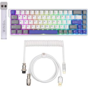 imageEPOMAKER Aula WIN68 HE Magnetic KeyboardPuff Aviator Coiled USB Cable Type C Detachable Mechanical Gaming Keyboard Cable for WinMacGamers