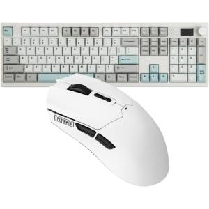 imageEPOMAKER QK108 Full Size Mechanical Keyboard with Screen amp KnobClick Lite Wireless Gaming Mouse