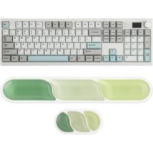 imageEPOMAKER QK108 Full Size Mechanical Keyboard with Screen amp KnobCloudGel Wrist Rest for Keyboard and Mouse